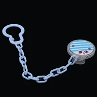 Hot Newborn Baby Dummy Nipple Holder Baby Hanging Strap Pacifier Clips Soother Holder Anti Folder Pacifier Clip Chain 4 Choices - Цвет: Blue