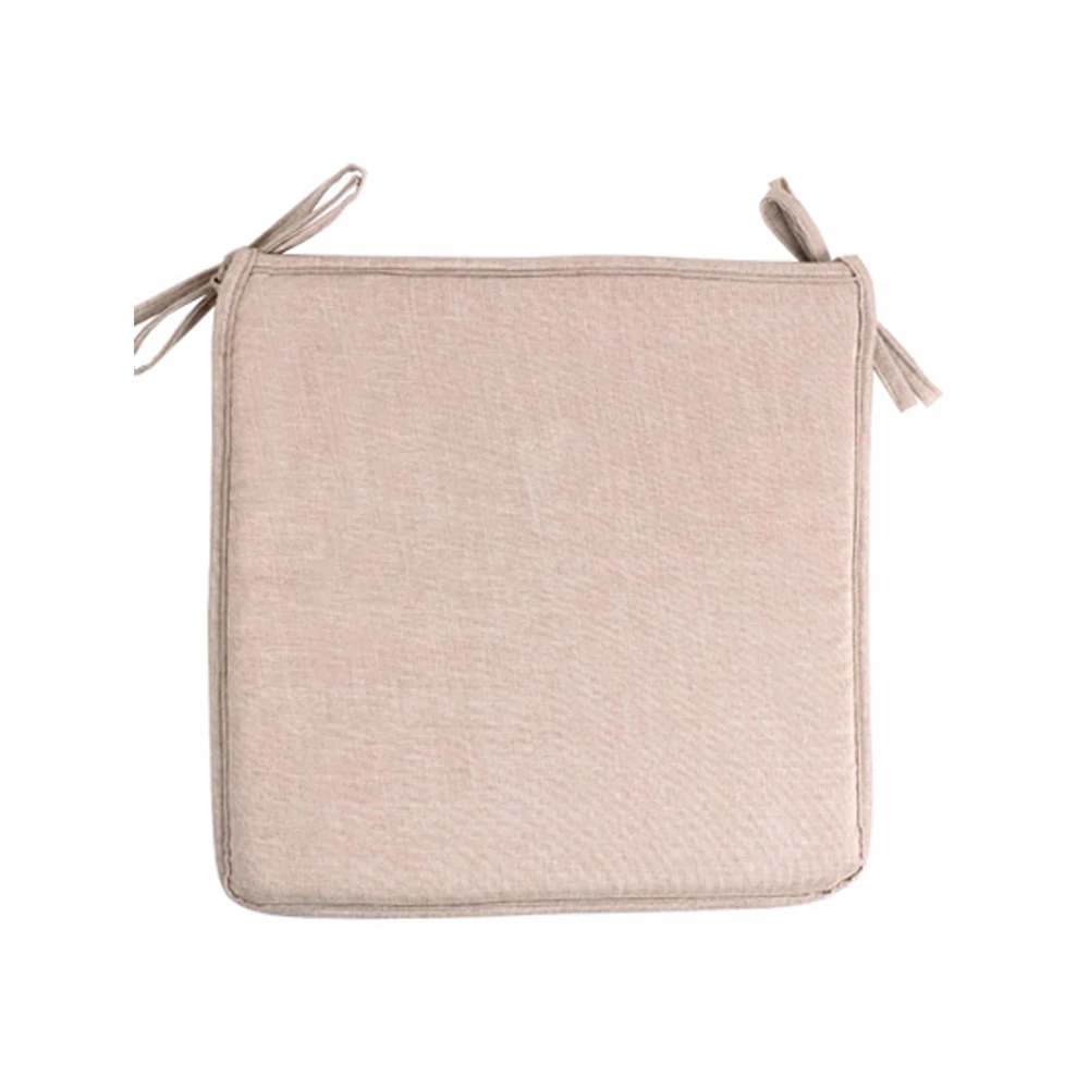 Khaki with ribbon Новинка, 40x40 см, Нескользящая подушка для дивана, одноцветная квадратная подушка для сиденья, подушка для стула, мягкая подушка, новая подушка для стула - Цвет: Khaki with ribbon