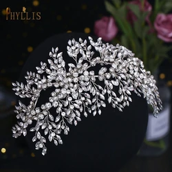 A381 Trendy Wedding Headband Rhinestone Bride Headpiece Crystal Women Tiara Hairband Handmade Wedding Hair Accessories Jewelry