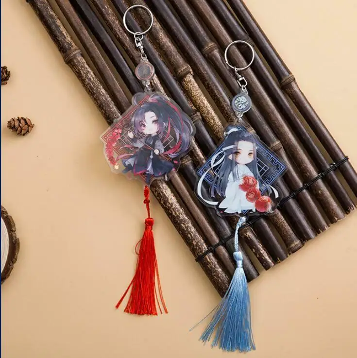 Аниме гроссмейстер демоническим выращивания Lan WangJi на каждый день Wei WuXian акриловый брелок Косплэй подарки