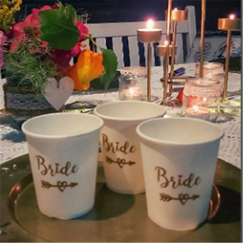 10 шт. одноразовые водомерной трубки свадебные украшения с надписью &quotBride To Be"
