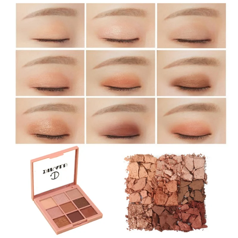 9 Colors Pro Glitter Eyeshadow Palette Matte Lasting Eye Shadow Powder Palette Makeup