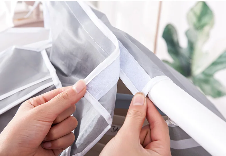Clothing Dust Cover Stereo Transparent Garment Suit Bag Dry Cleaners Clothes Dustproof Suit Cover Clothes Hanger Slimming Clothi