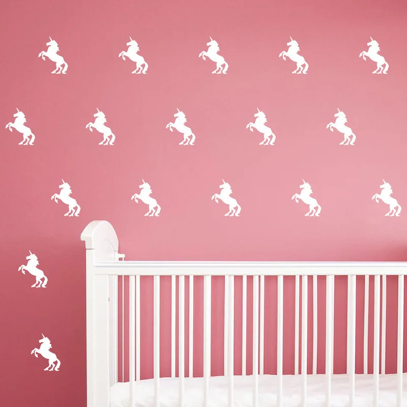 Customizable Unique Creative New Style Fashion Cartoon Unicorn Baby Room Bedroom Living Room Decoration Wall Stickers