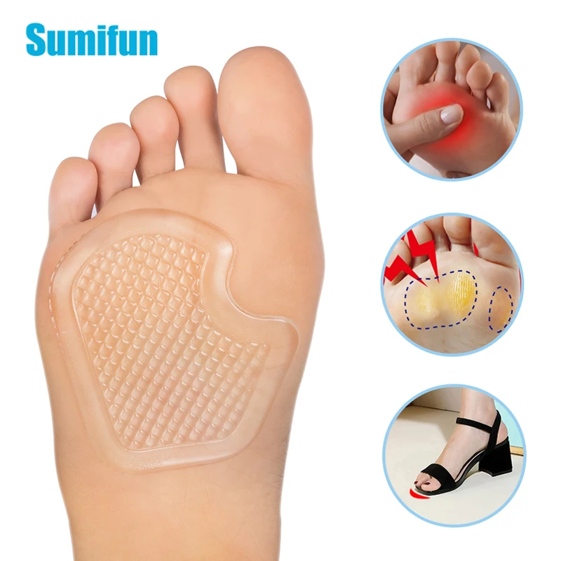 4pcs Transparent Gel Forefoot Pad High Heel Elastic Foot Cushion for Pain Relief Soft Insole Arch Support Non Slip Inserts D2333