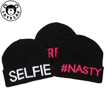 

Kids Cotton New Winter Hats Letters Knit Girls Boys Baby Beanie Hat 1 Piece