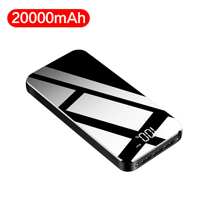Внешний аккумулятор 20000 мАч 5 В/2,1 а 3 USB внешний аккумулятор портативное Внешнее зарядное устройство Быстрая зарядка для iPhone Xiaomi huawei внешний аккумулятор