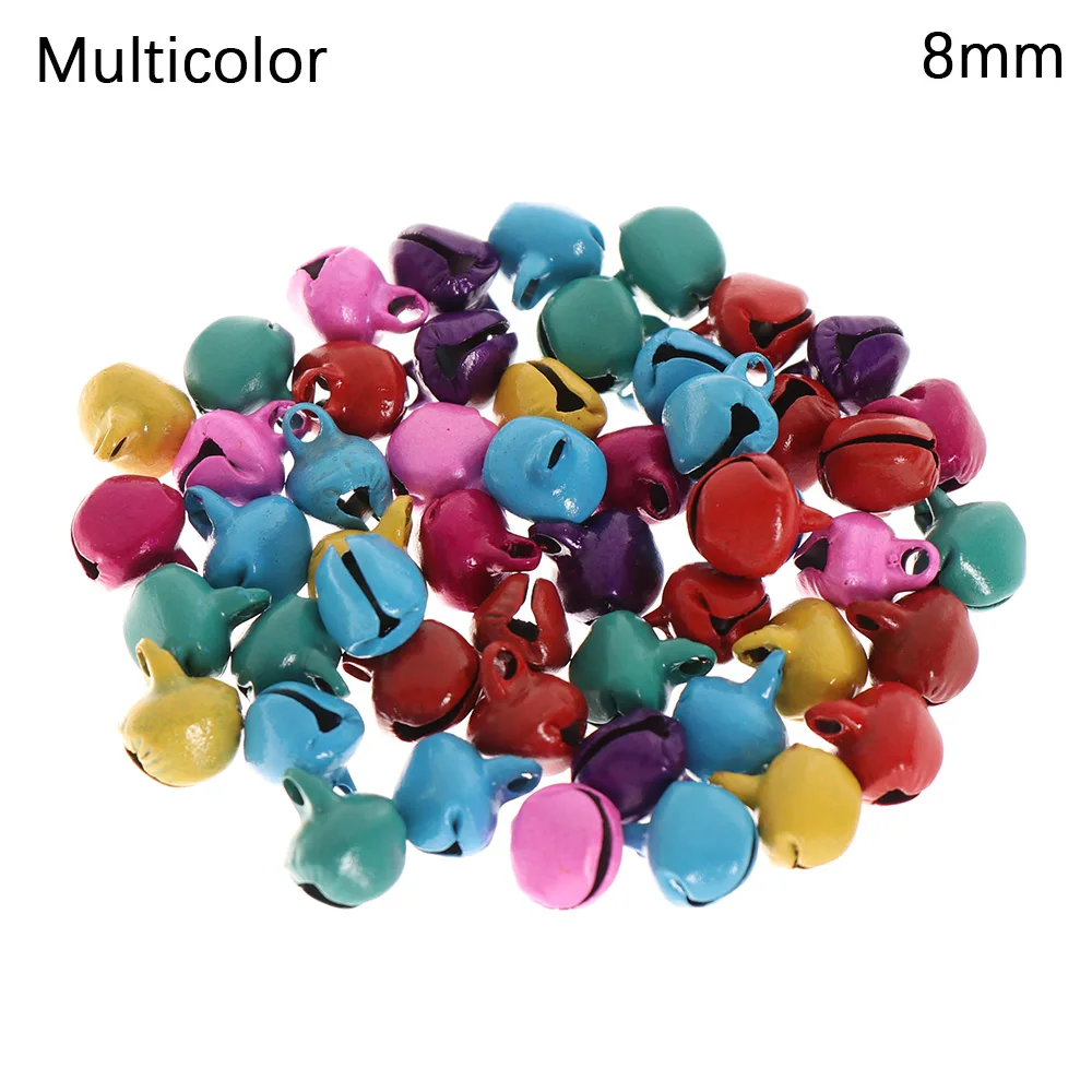 Multicolor-8mm В виде праздничной рождественской елки украшения колокольчики Разноцветные золотые рождественские колокольчики DIY ремесла праздничные декорации колокольчики - Цвет: Multicolor-8mm