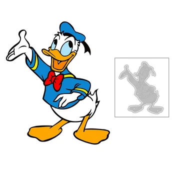 

2020 Hot Mickey Animation Lovely Animal Duck Palm Clothing Metal Cutting Dies Foil and Scrapbooking For Card Making no stamps
