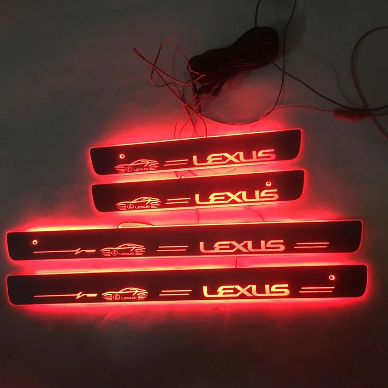 4PCS/set Applicable to LEXUS Streaming colour LED Lamp Door sills Welcome Pedal/Dynamic Lighting Vehicle Threshold For LEXUS ES