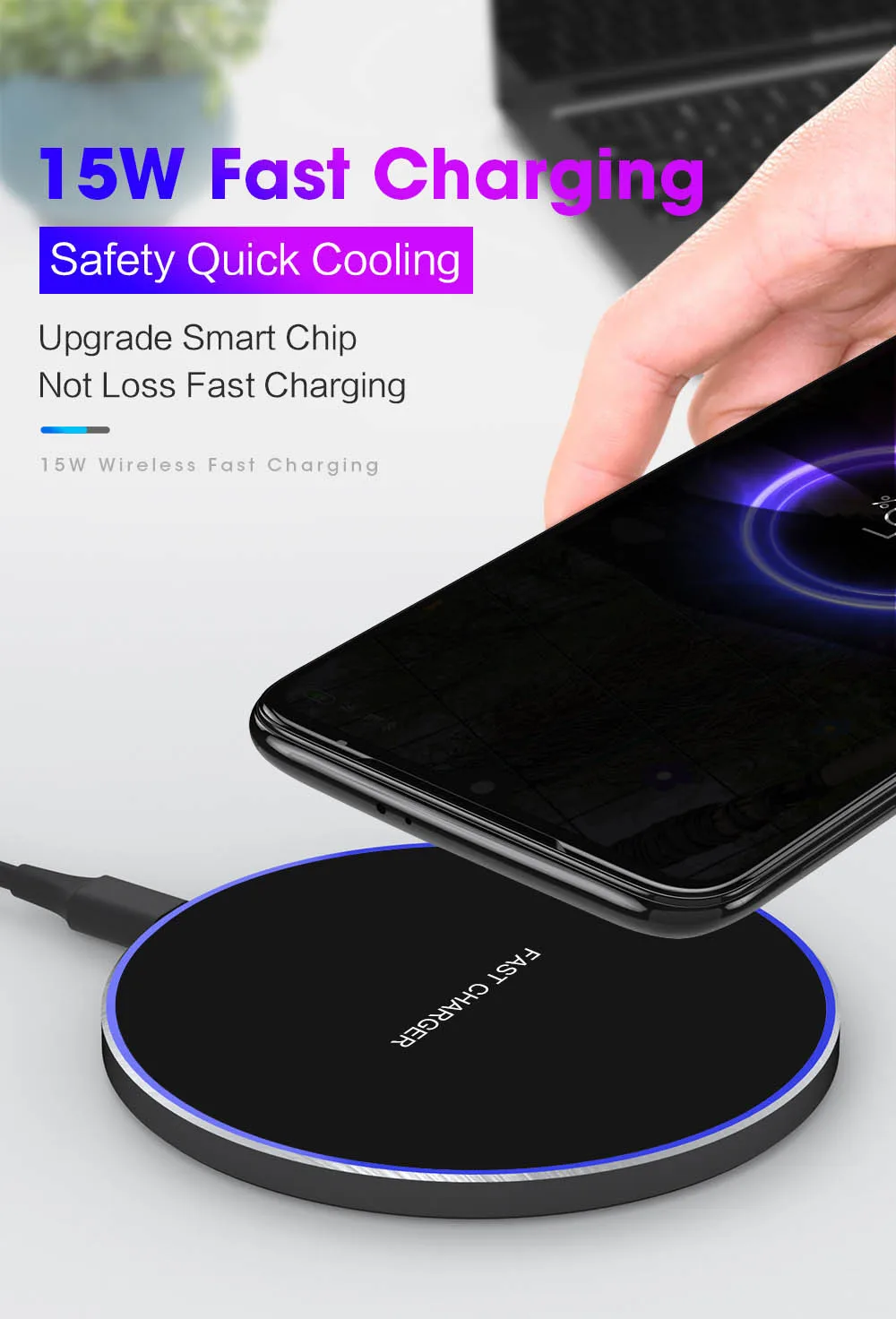 QI Беспроводное зарядное устройство 10 Вт 15 Вт для mi 9 для samsung note10 5G для huawei mate 30 pro p30 pro для iphone 11 pro max зарядное устройство беспроводное
