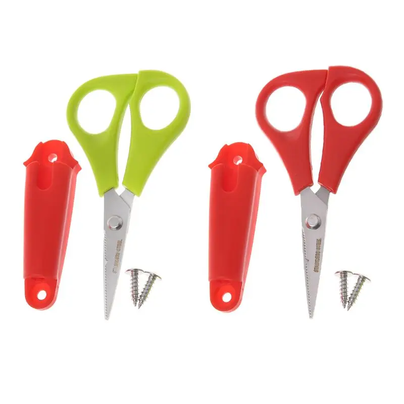 

Fishing Scissors Heavy Duty PE Line Braid Line Cutter Snip Clipper Storage Case Sheath Multifunction Portable Fishing Tools