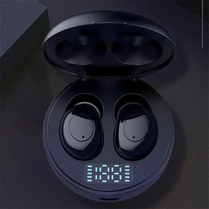 Bluetooth гарнитура, Беспроводные спортивные мини наушники-вкладыши V5.0 с IPX5 цифровым дисплеем да 35 мАч 250 мАч