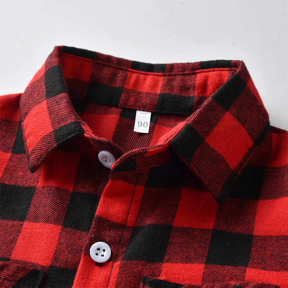 Tem Doger Autumn Winter Baby Shirts Boys Girls Tops Long Sleeves Plaid Shirts For Infant Casual Toddler Clothing Costume Blouse