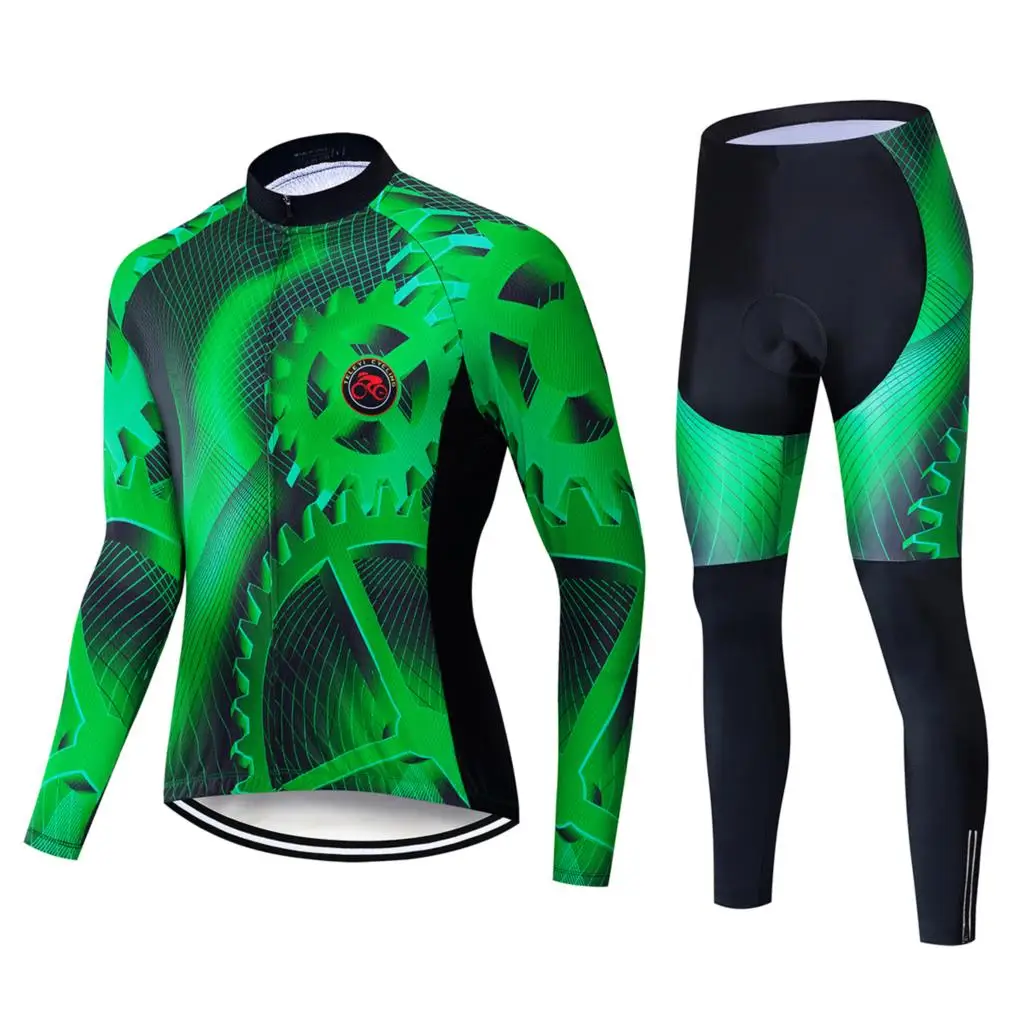 cycling set 16 Teleyi Pro Велоспорт Джерси Набор длинный рукав, дышащий MTB велосипед одежда для велоспорта Ropa Maillot Ciclismo - Цвет: cycling set 16