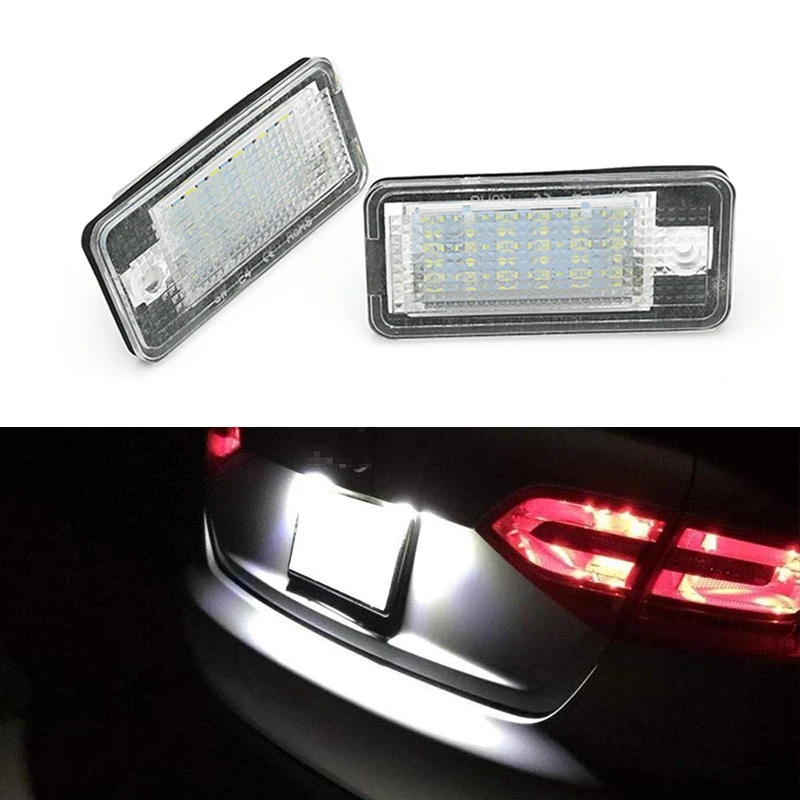 Beneges 2 Pcs Error Free Xenon White LED License Plate Light Housing Compatible with 2001-2009 Audi A3 A4 A6 A8 S3 S4 S6 S8 C6 Q7 RS4 RS6 Rear License Tag Lights Lamp F1TZ-13550-A… Beneges 2 Pcs Error Free Xenon White LED License Plate Light Housing Compatible with 2001-2009 Audi A3 A4 A6 A8 S3 S4 S6 S8 C6 Q7 RS4 RS6 Rear License Tag Lights Lamp F1TZ-13550-A…