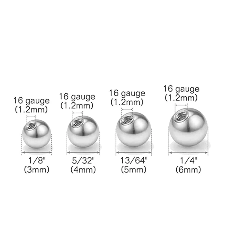 Threaded Barbell Blanks Eyebrow Rose Belly Bars Curved rod Surgical Steel 14G 16G Helix Labret Piercing Spare 10pcs piercing jewelry,body piercing jewelry,body jewelry