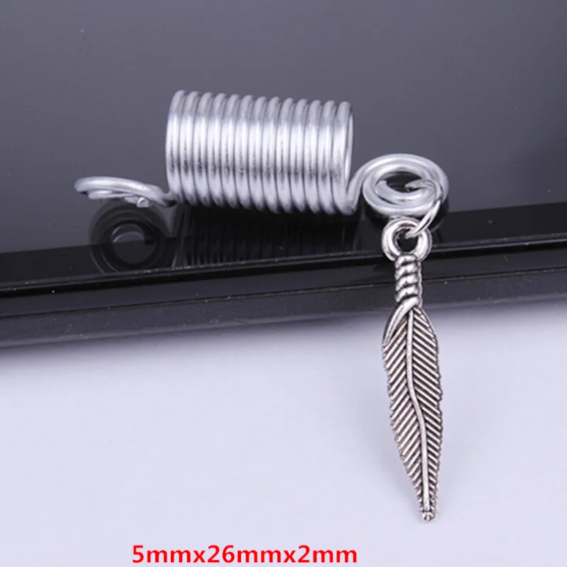 5 шт. DIY ретро серебряные кольца для волос коса дреды бусы листья звезда покрытие аксессуаров Древний серебряный сплав для наращивания волос