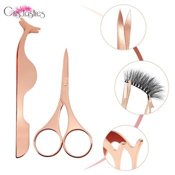 

Crislashes False Eyelashes Tweezers Scissor Fake Eye Lash Clip Applicator Hair Cutter Eyelash Extension Trimmer Makeup Tool