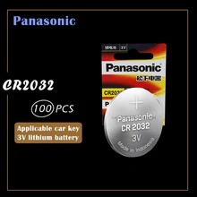 100 шт., оригинальный новый аккумулятор для PANASONIC cr2032 3 в, кнопочные элементы, батарейки для часов, компьютера cr 2032