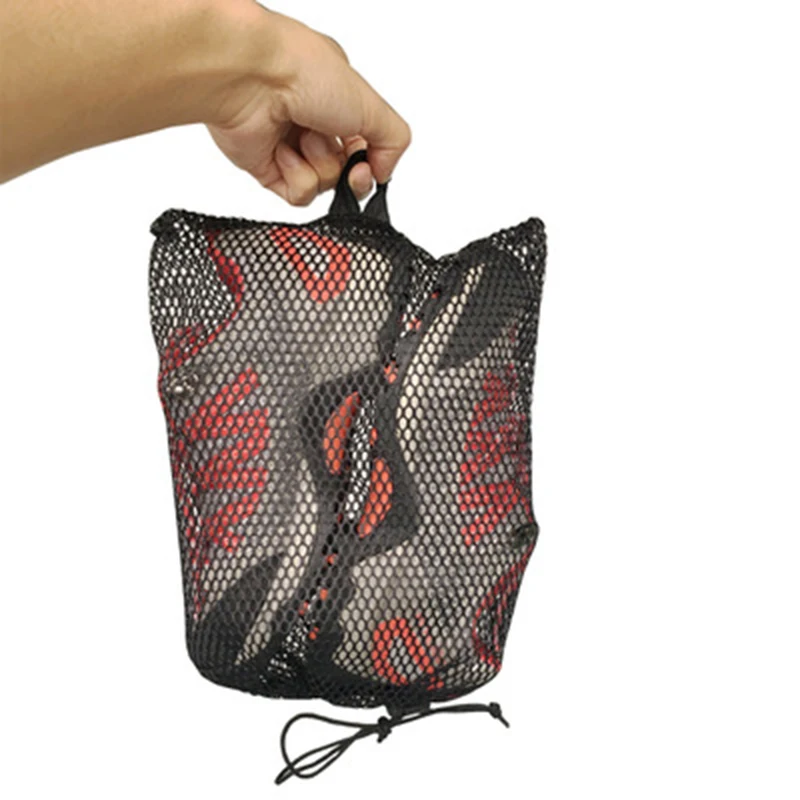 

Cycling Drawstring Bag Biking Organizer Black Polyester 25*30cm Fishing Environmental Mesh Stuff