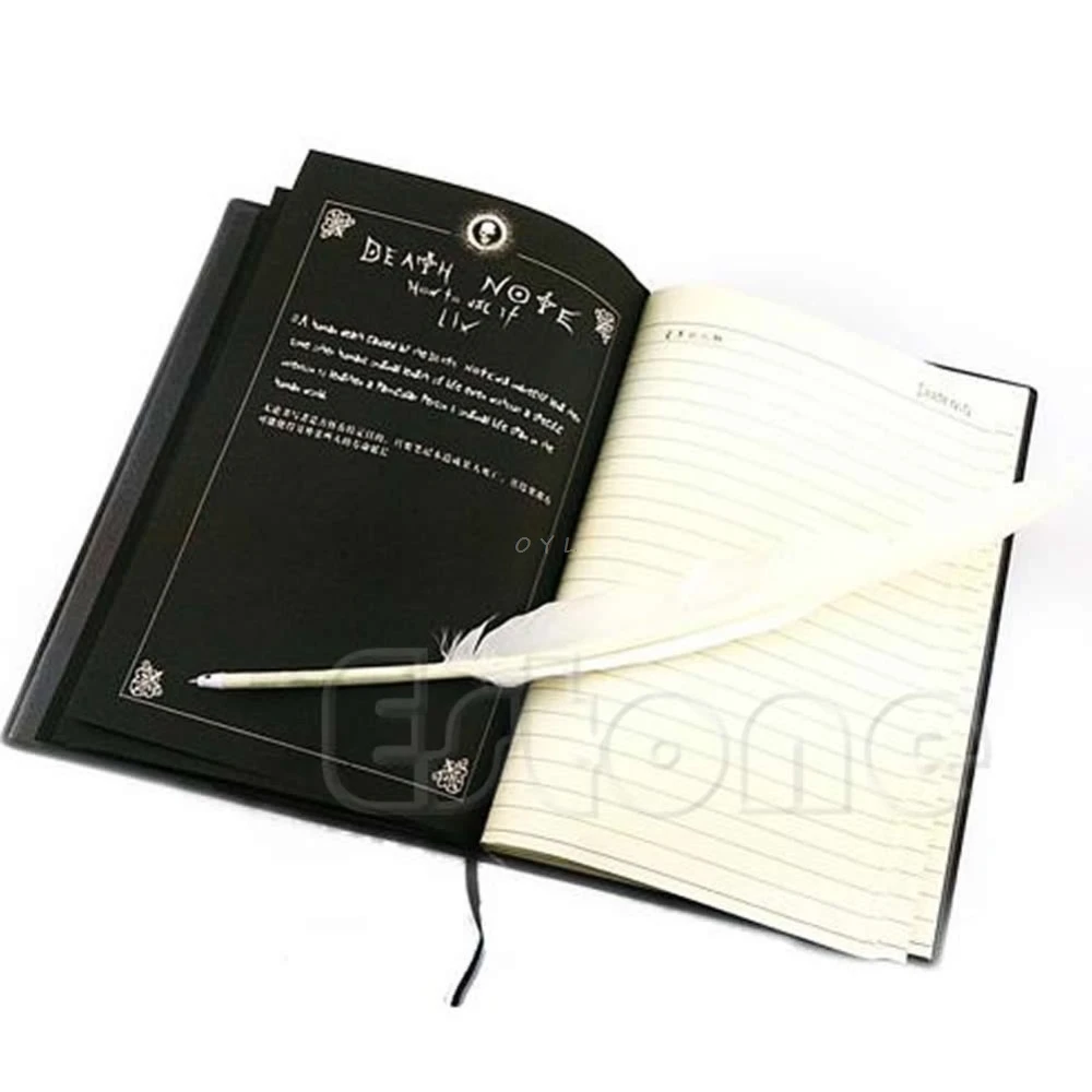 Death Note Cosplay Notebook Feather Pen Anime Writing Journal Diary Collectibles Monomagazine Japanese Anime Death Note Cosplay Notebook Feather Pen Anime Writing Journal Diary Collectibles Monomagazine Japanese Anime