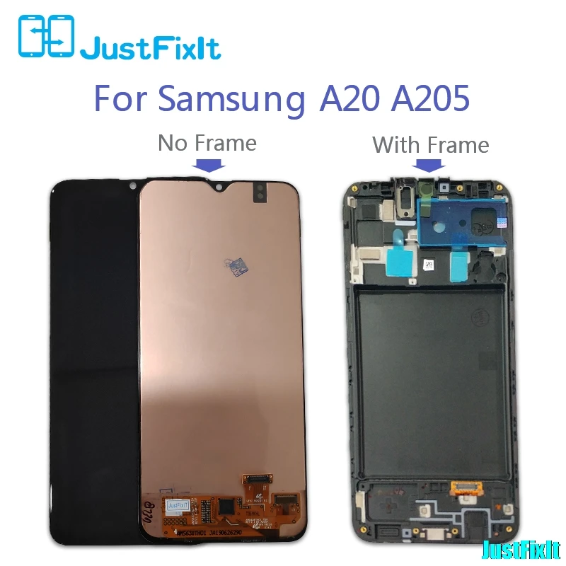

Original 100% For Samsung Galaxy A20 LCD Display A205F/DS A205GN/DS SM-A205FN/DS Lcd Display Touch Screen Digitizer Assembly