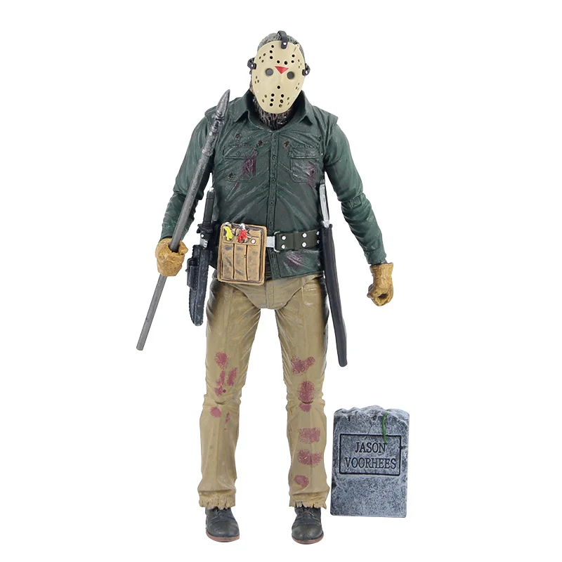 NECA Friday The 13th Jason Lives Pamela Voorhees экшн фигурка финальная голова Джейсон 3D маска топор меч нож ужас модель игрушки - Цвет: D in Bag