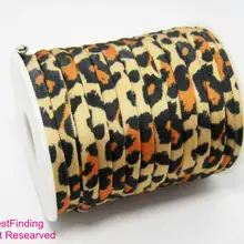 Леопардовый лайкровый шнур 5 мм эластичный лайкровый шнур Прошитые Лайкровые полоски