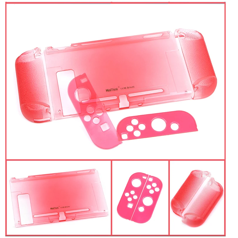 Joy-con Тонкий тонкий защитный прозрачный жесткий чехол Крышка противоскользящая оболочка 3 Тип детали разделены для переключателя nand (прямая