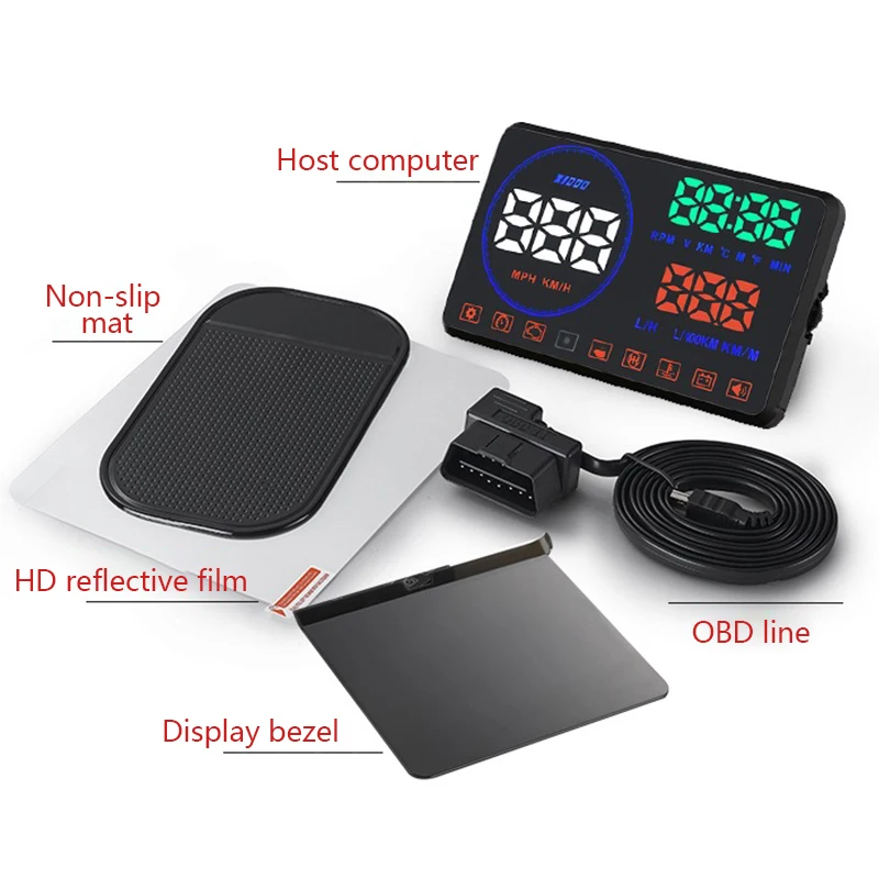 Интеллектуальная HUD головка вверх дисплей пояс перегородка скорость расход