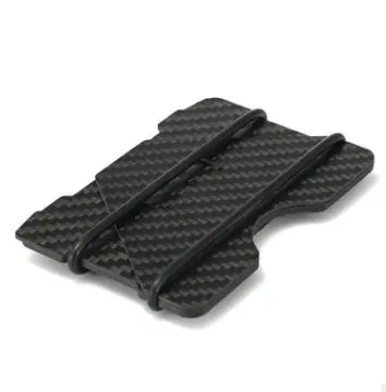 black carbon fiber2 Брендовый алюминиевый тонкий держатель для карт ID Bank, кошелек для Карт RFID, чехол для кредитных карт, минималистичные мужские кошельки, мини кошелек для путешествий, Органайзер - Цвет: black carbon fiber2