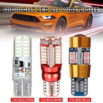 

YOBIS 100% Brand 2pcs T10 3014 Auto LED Car Light Bulbs 1140lm 57SMD 6000K Multicolor Shown Wide Light License Light Indicator