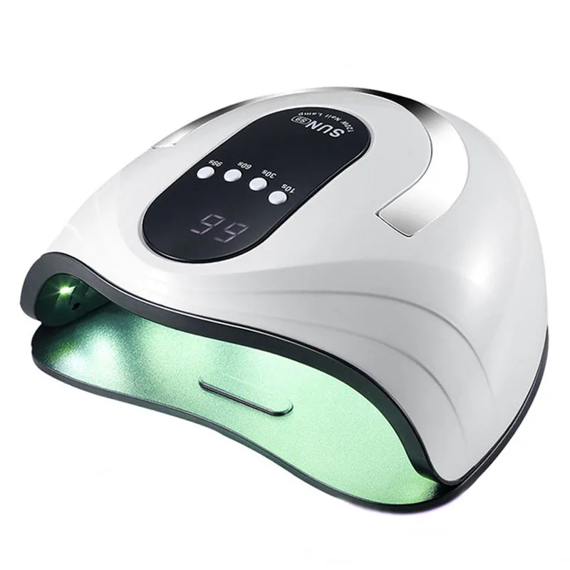 120 Вт высокомощный Светодиодный УФ лампа для маникюра быстрая сушка Портативная