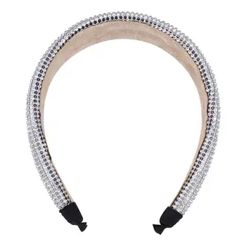 

Fashionable Hair Hoop Wide Brim Rhinestone Headband Simple Headdress Hair Accessories for Women Girls