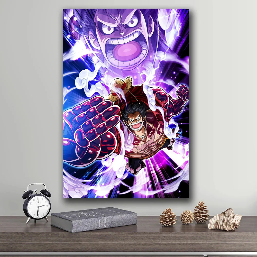 Waliicorners Anime Home Decoration Prints One Piece Art Monkey D. Luffy Painting Gear 4 anime Canvas 6 Ha2a8c542c27d410681188f1c32ba8e82y