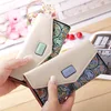 Wristlet Fashion Envelope Women Wallet Hit Color 3Fold Flowers Printing PU Leather Wallet Long Ladies Clutch Coin Phone Purse ► Photo 3/6