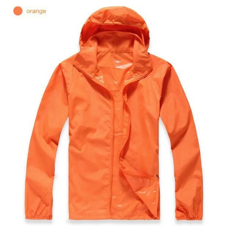 Быстросохнущие походные куртки для мужчин и женщин, новинка, водонепроницаемые солнцезащитные спортивные куртки для мужчин и женщин - Цвет: Оранжевый