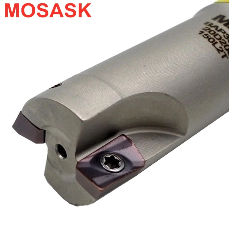 

MOSASK BAP300R Adapter APMT Blade End Mill BAP300RC16-17-150-2T CNC Right Angle Shoulder Milling Cutter