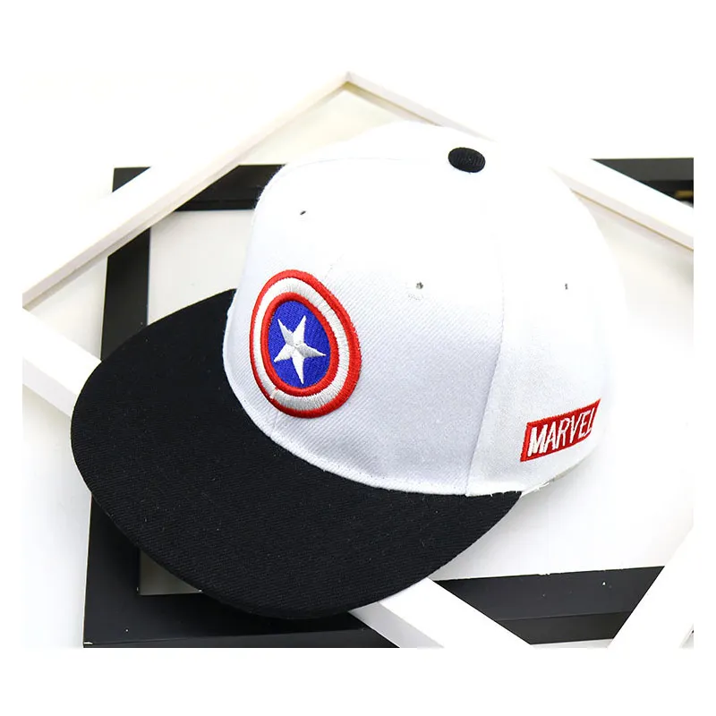 SQTEIO Летняя Детская кепка с героями мультфильмов Snapback Marvel Человек-паук Капитан Америка горра хип-хоп кепка