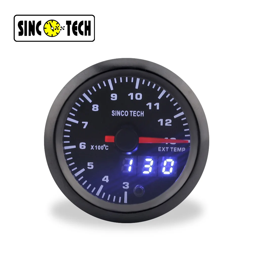 

2 Inch 52mm LED Display Digit 7 Color Backlight High Speed EXT Temperture Gauge PM Motor Gauge Stepper Motor Gauge
