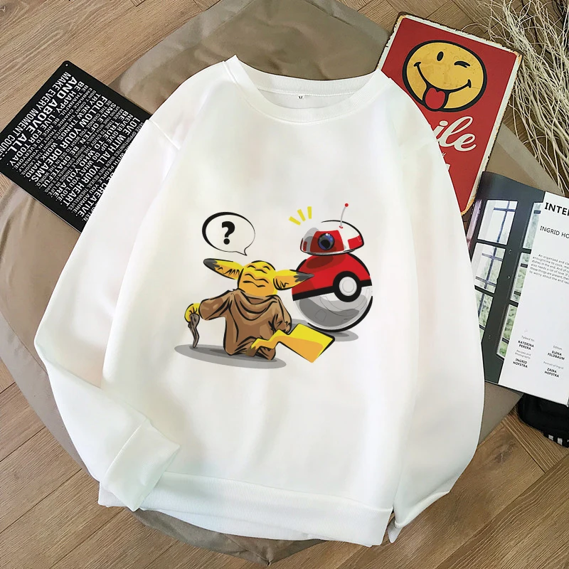 Sudadera Mujer эстетические Толстовки покемон Детский свитер с Йодой женские толстовки