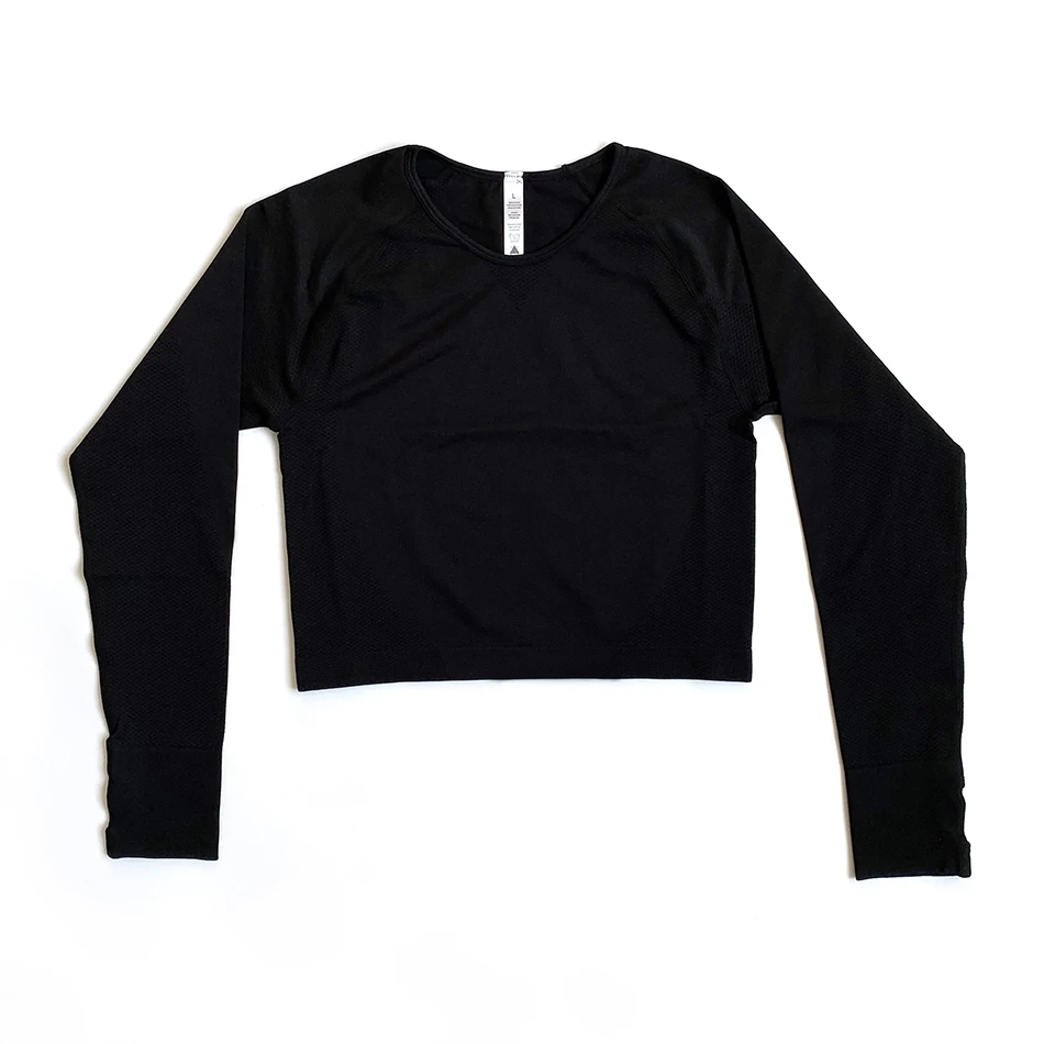 Black Top Комплект из 2 предметов, женская новая бесшовная одежда для спортзала, Женский комплект для спортзала, йоги, комплекты для фитнеса, комплекты одежды для йоги для женщин, спортивные Леггинсы - Цвет: Black Top