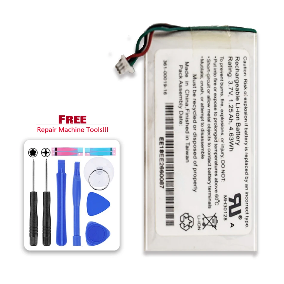 Batteria di ricambio GPS 1250mAh 361 00019 16 per GARMIN Nuvi 1300