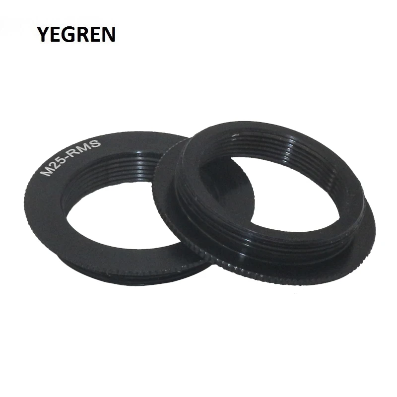 M25 to RMS Thread Adapter RMS to M25x0.75 Microscope Objective Adapter Ring for Leica Nikon Olympus Microscope Objective Lens