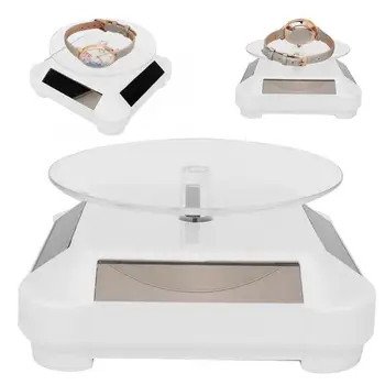 

Portable Energy Saving Multi-Function Solar Energy Rotating Jewelry Display Watch Phone Makeup Holder Rack Jewellery Organizer