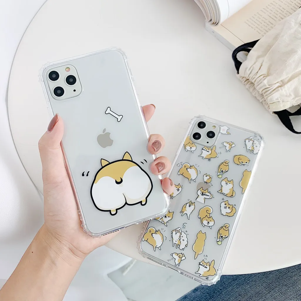 

For IPhone 11 Pro Max Thickened Anti-fall Case XS MAX Phone Case 7 8 Plus Protective Case Xr Cartoon I7 I8 Case good quality