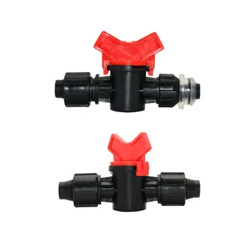 

16mm drip tape water tap connector lock nut 2-way irrigation valve hose repair garden tap Greenhouse for irrigation 1Pcs