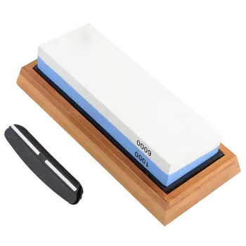 

Double Sided Sharpening Stone 1000/6000 Grit Combination Waterstone For Kitchen