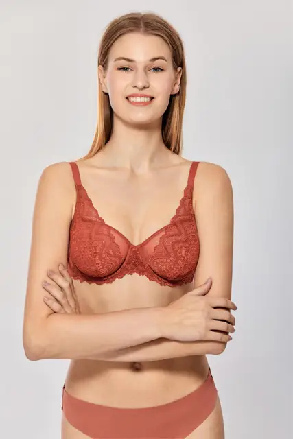 DOBREVA Womens Lace Mesh Sexy Bralette Minimizer Unlined Underwire Bra  201202 From Dou02, $16.3